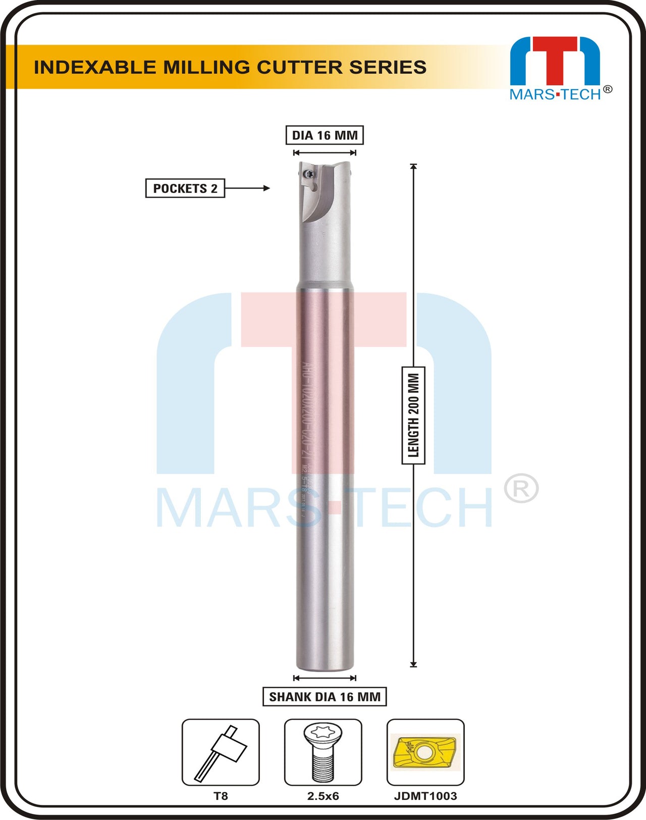 Indexable Inserted Endmill Dia 16 Mm