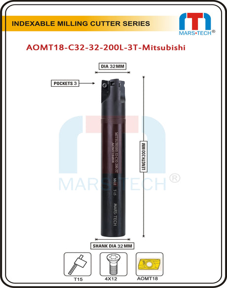 32 mm Indexable Inserted Endmill