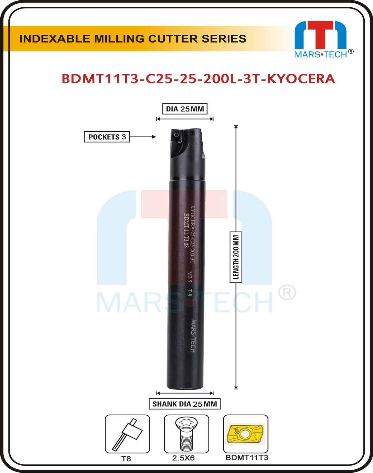 BDMT11T3 Indexable Inserted Endmill