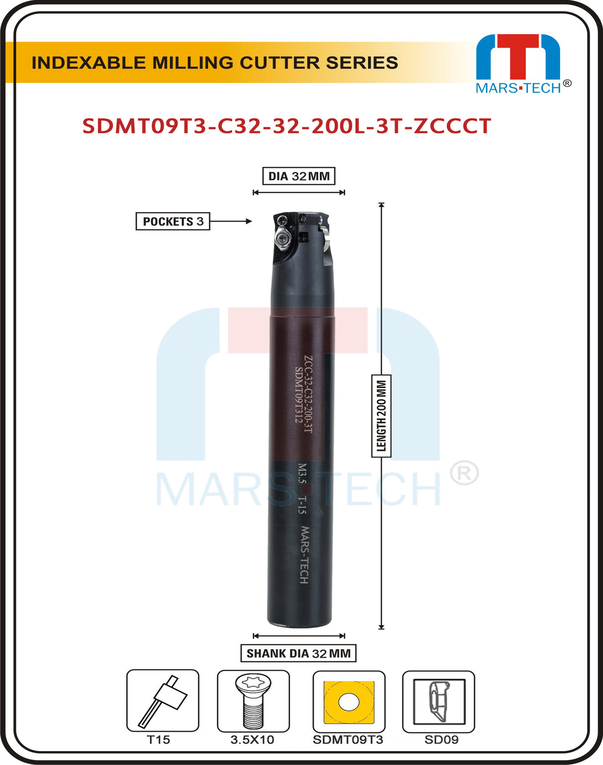 Indexable Inserted Endmill Dia 25 & 32 Mm