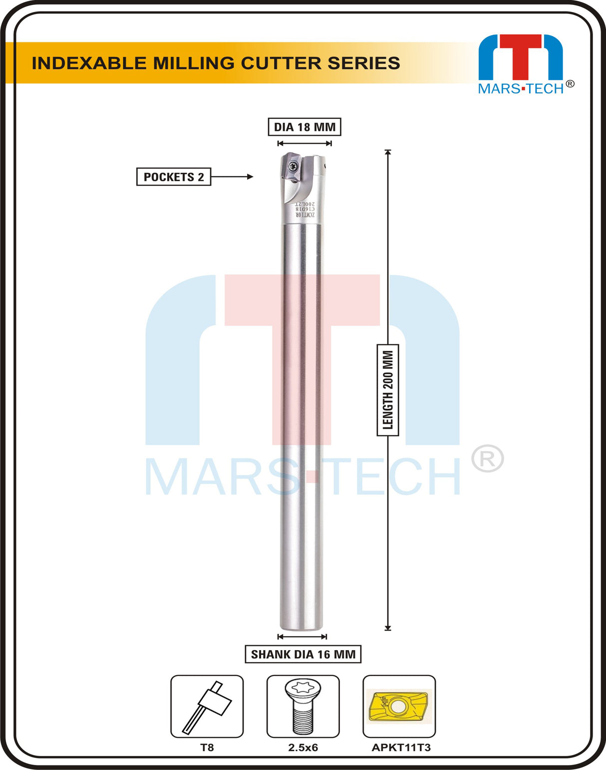 APKT11T3 Indexable Milling Cutter