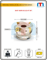 BAP400R-63-22-4T Face Milling Cutter Dia