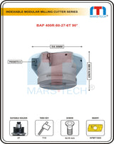 BAP400R-80-27-6T Face Milling Cutter