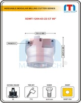 SDMT1204 Milling Cutter dia 63 mm