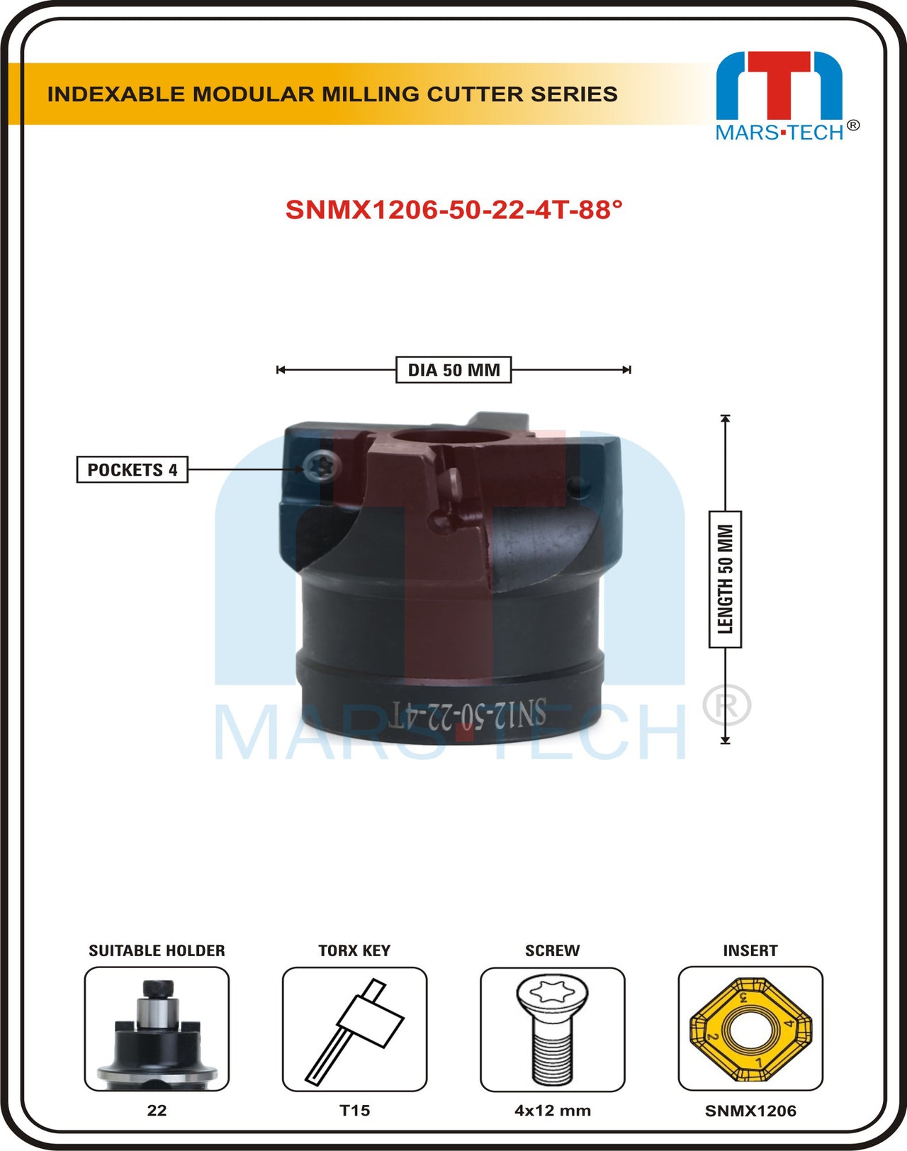 SNMX1206 insert facemill