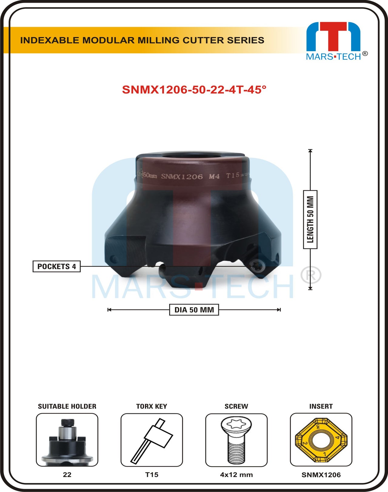 SNMX1206 insert facemill