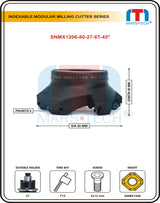 SNMX1206 Insert Facemill Dia 80