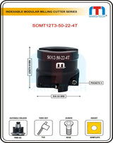 SOMT12T3 Indexable Cutter dia 50