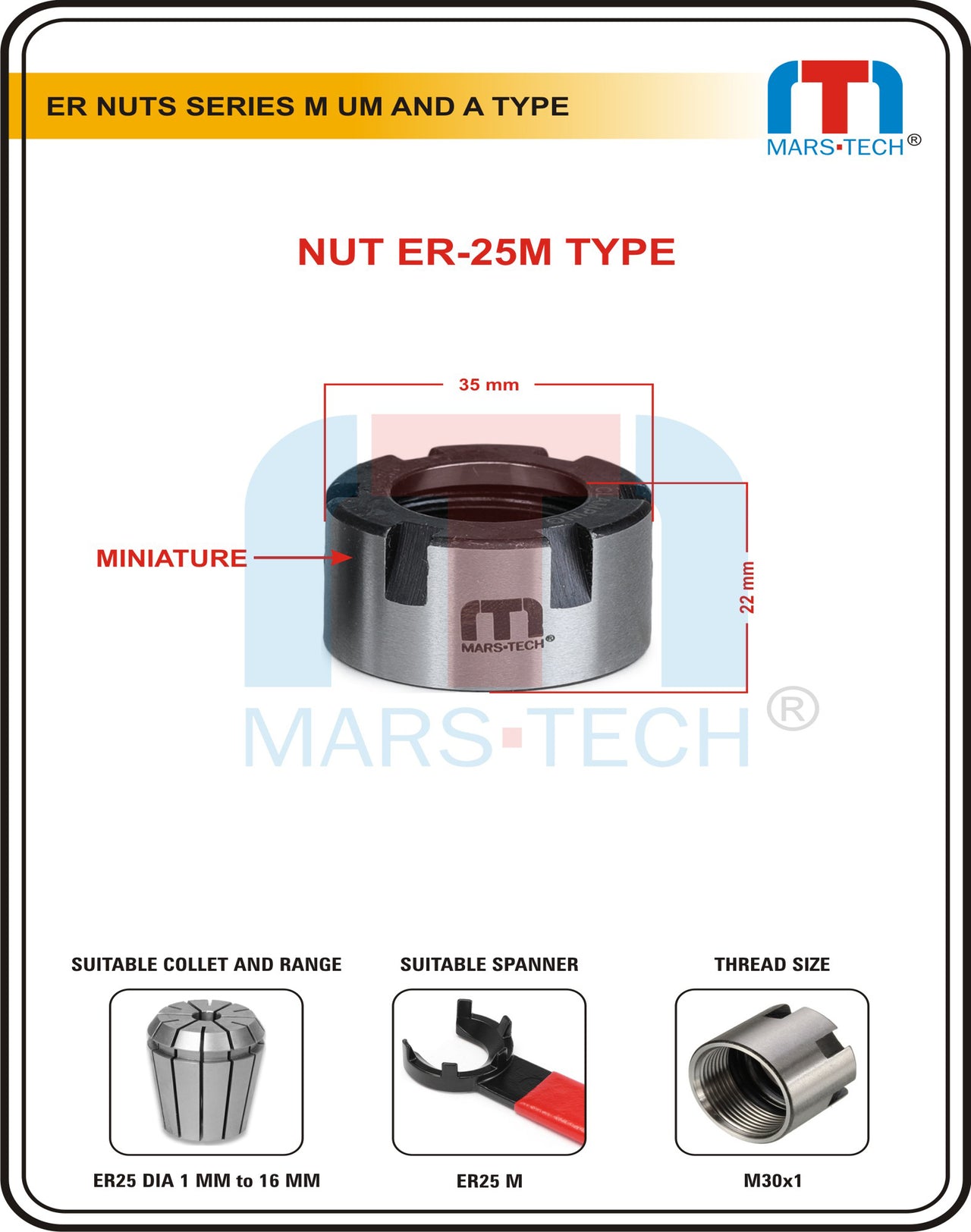 Mars-Tech ER25 Nut UM And M