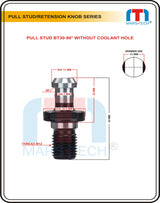 BT30 pull stud in various degree