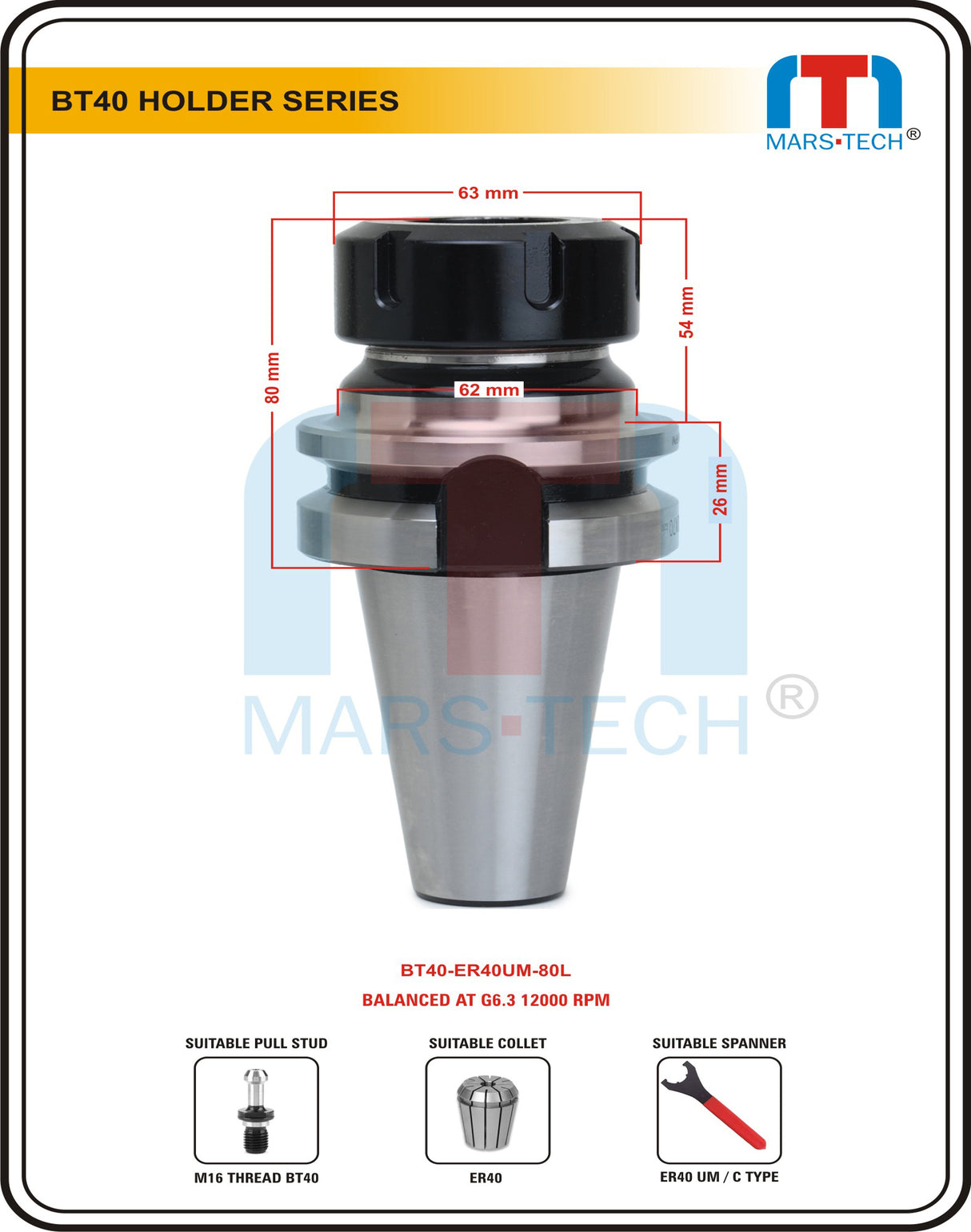 BT40 ER Collet Chuck ER40