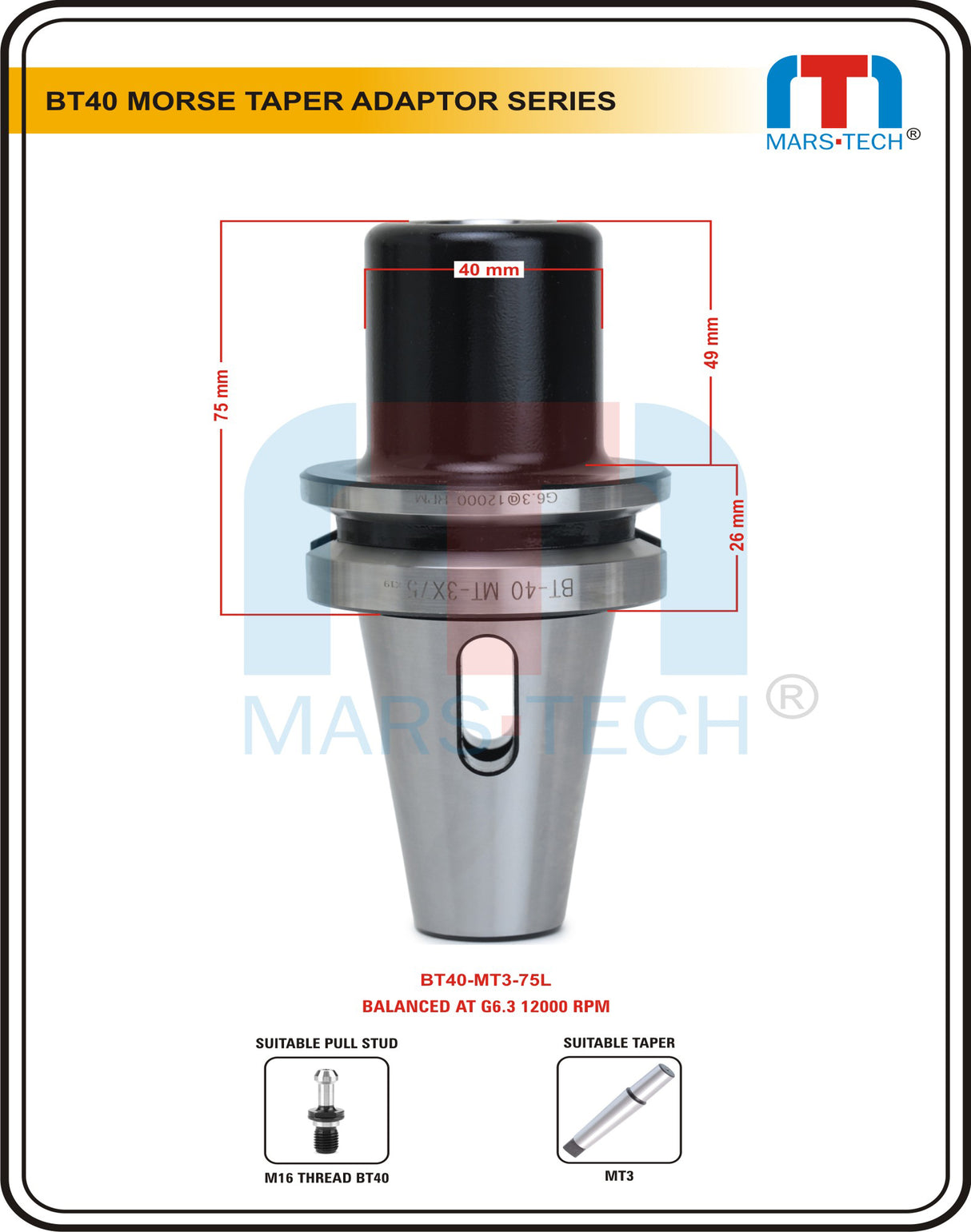 BT40 Morse Taper Adaptor MT Holder