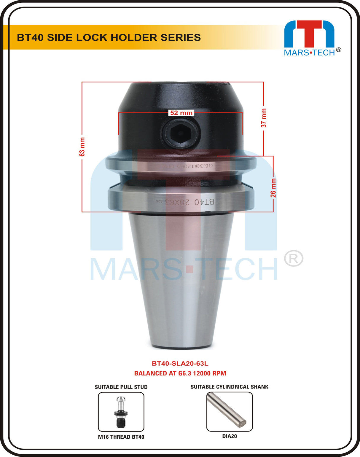 BT40 Side Lock Adaptor