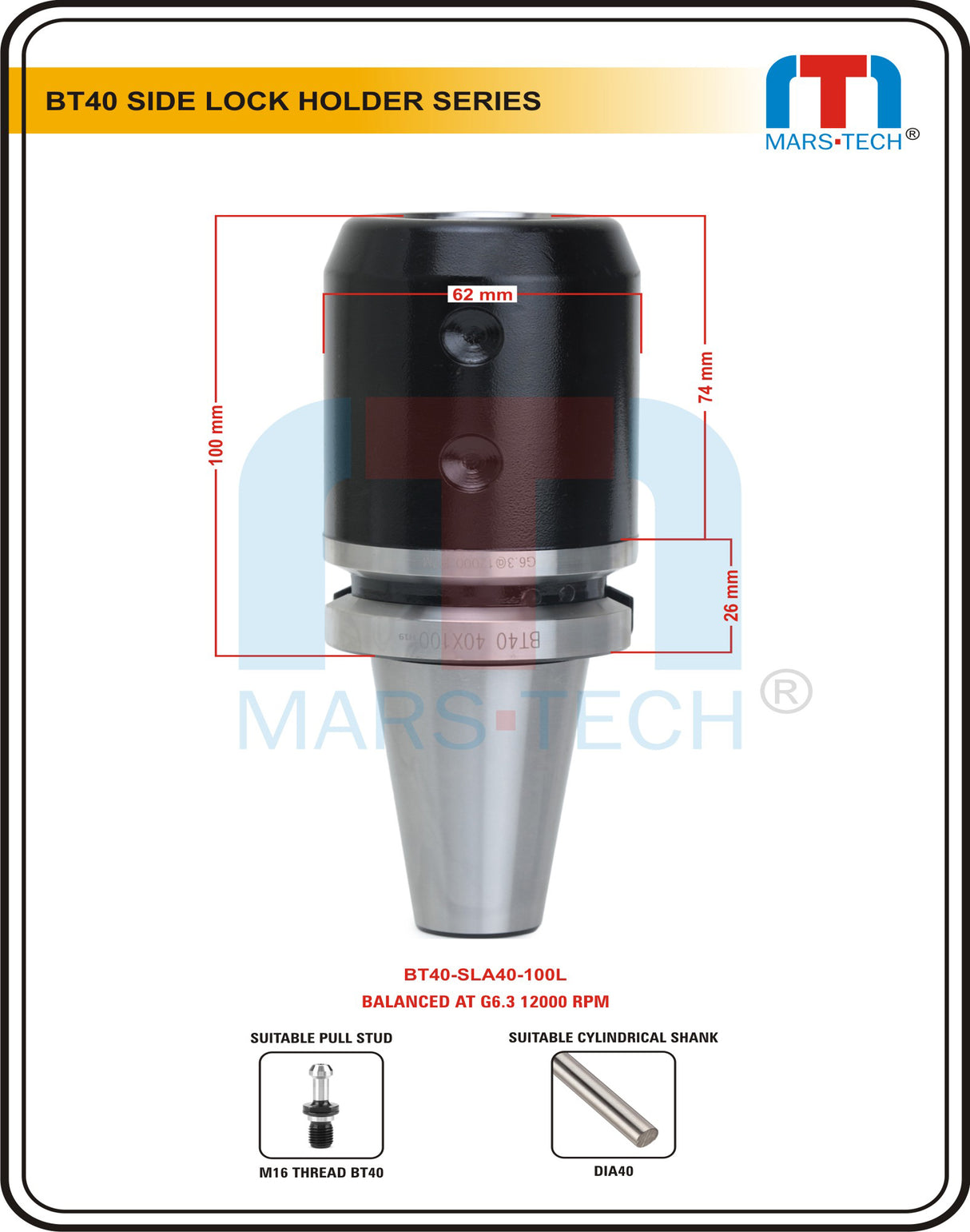 BT40 Side Lock Adaptor