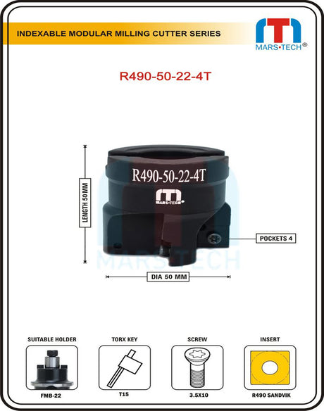 R490 Milling indexable Cutter