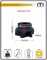 R490 Milling indexable Cutter