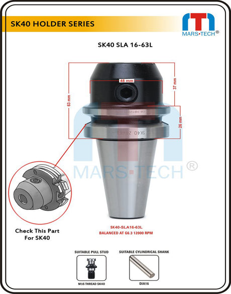 SK40 Side Lock Adaptor