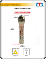 Chamfer Cutter 45 Degree TCMT16T3 6-24 RANGE