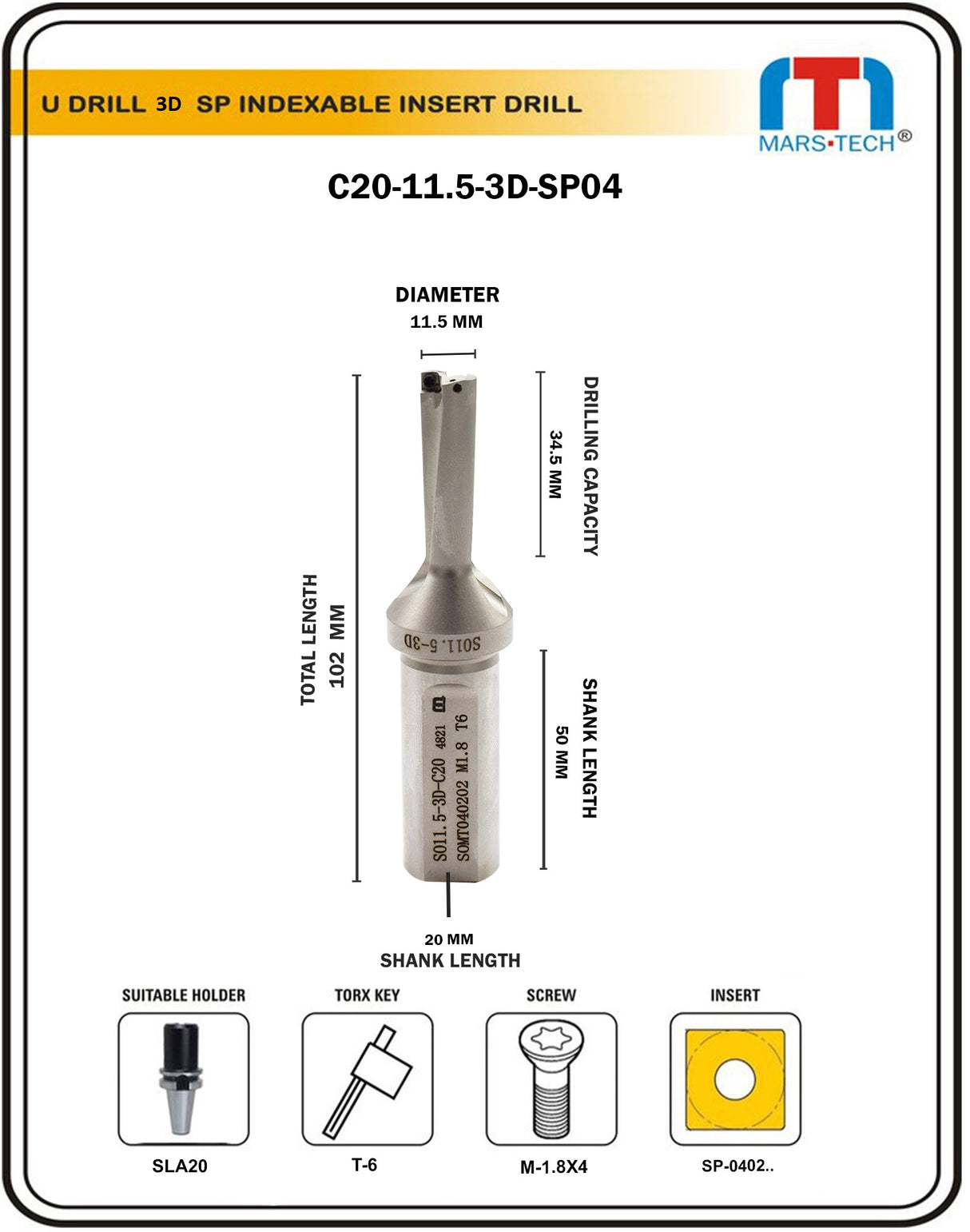 11.5 mm u drill