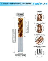 13mm Carbide Ballnose