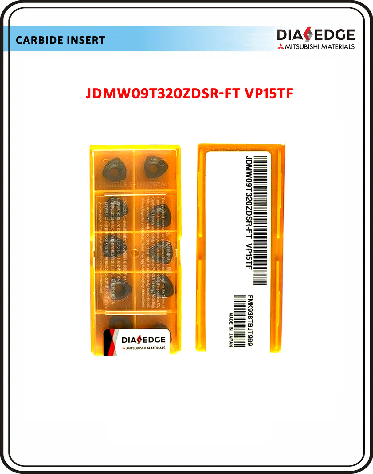 Mitsubishi insert JDMW09T320 ZDSR