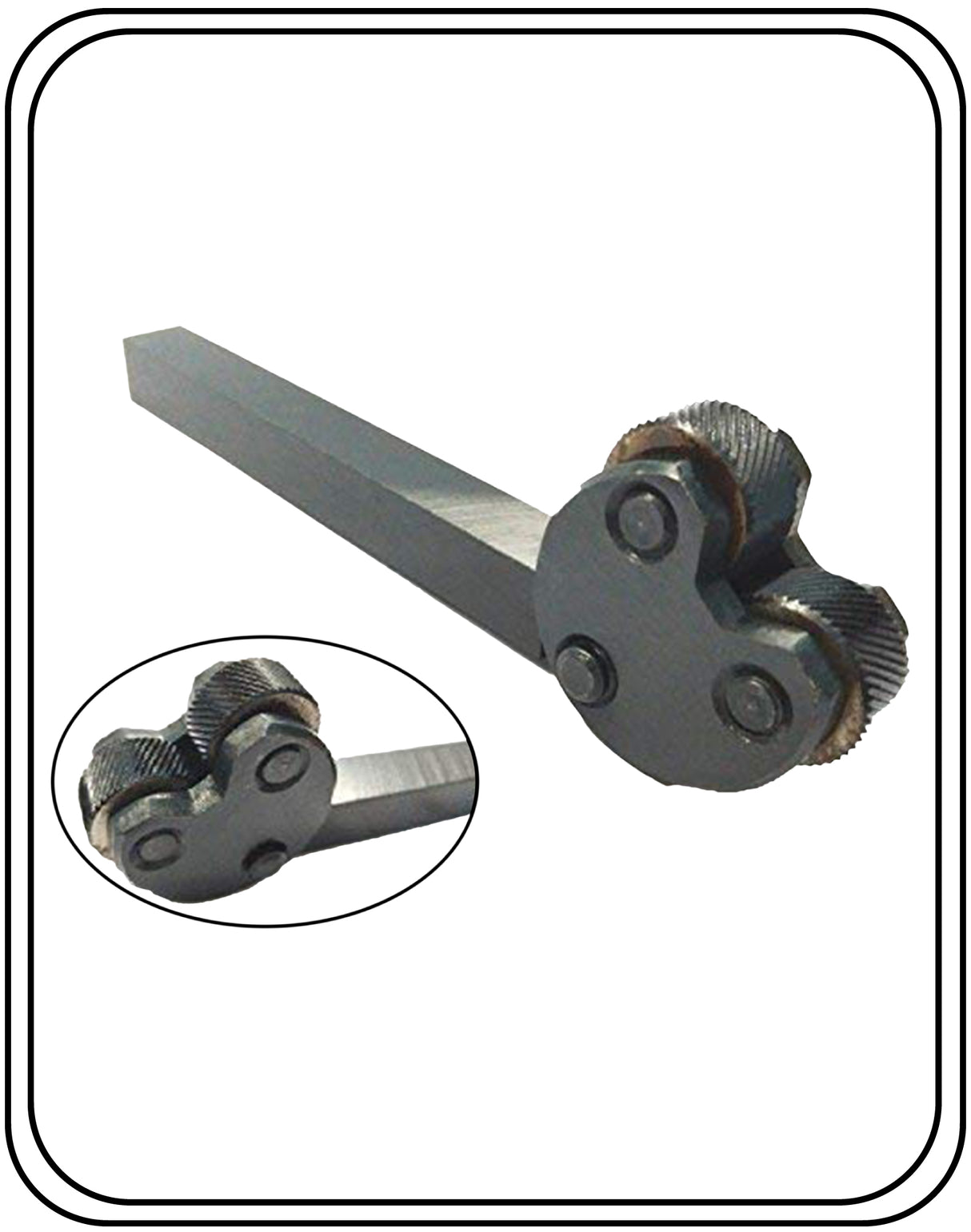 Knurling tool pivot head for lathe