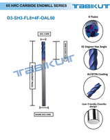 Carbide 65 HRC Endmill