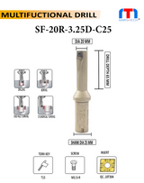 Multifunction Drill 20 mm Right / Left pack of 1