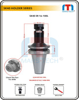 Sk40 Er16a-70l,100l Collet Chuck
