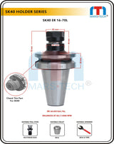 Sk40 Er16a-70l,100l Collet Chuck