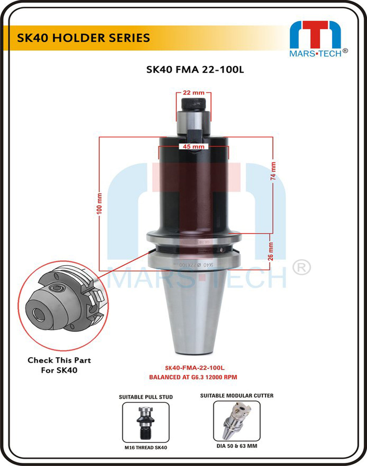 SK40 FMB FMC FMA Face Milling Holder