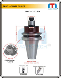 Thumbnail for SK40 FMB FMC FMA Face Milling Holder