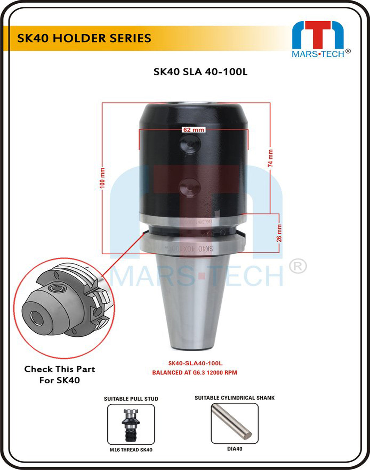 SK40 Side Lock Adaptor