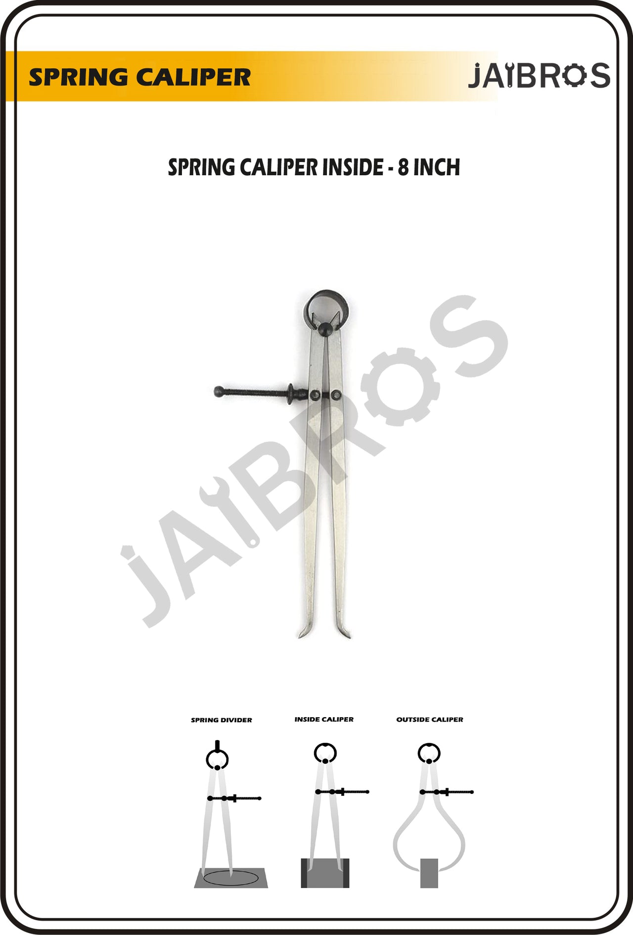 Spring Caliper Flat 8 inch /200 MM