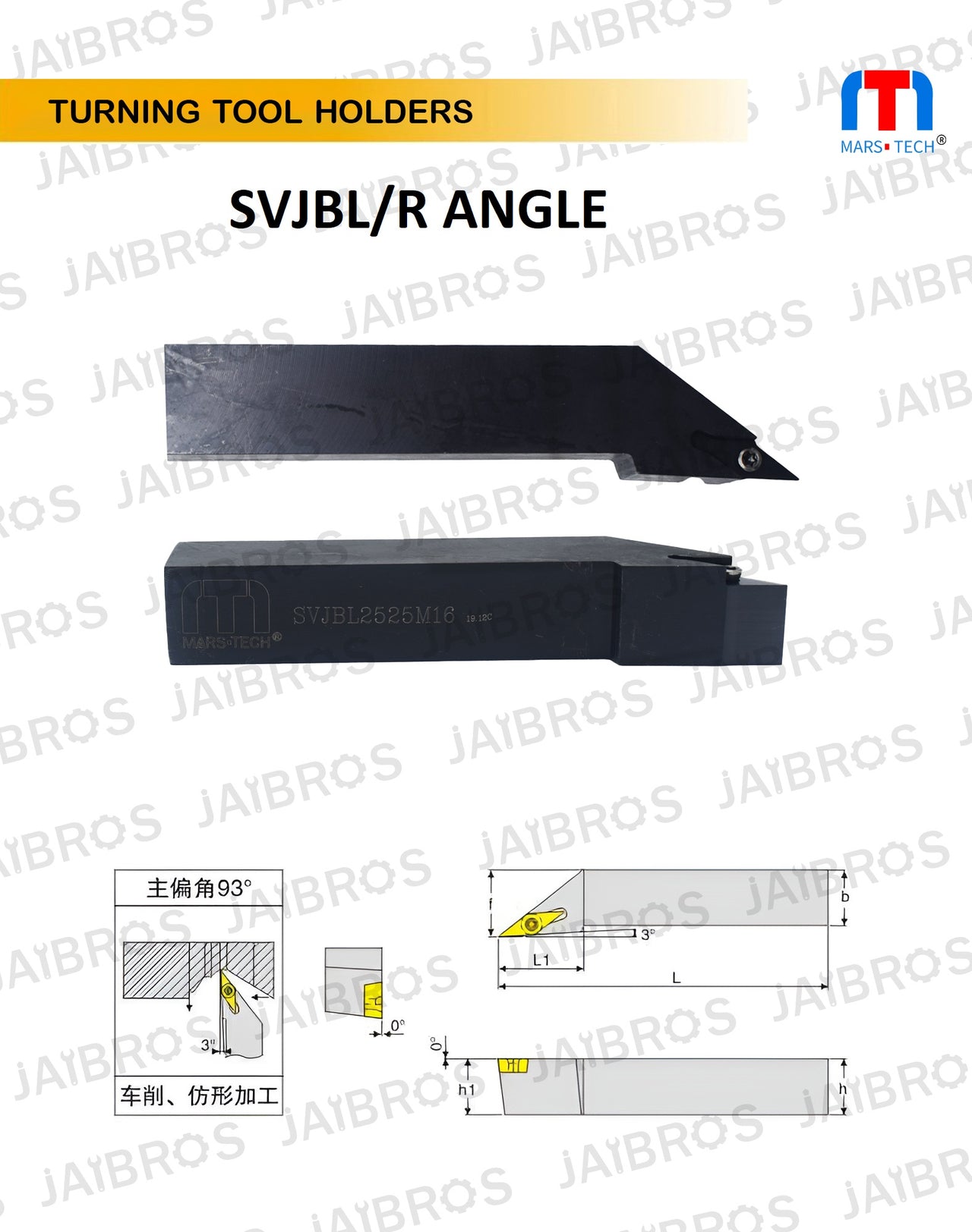 SVJBL/R vbmt holder 2525-M16 shank pack of 1