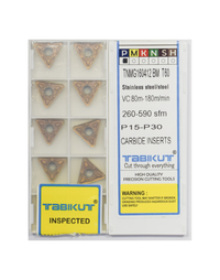 Thumbnail for TNMG1604/04/08/12 BM T60 Tabikut Stainless Steel Grade insert pack of 10