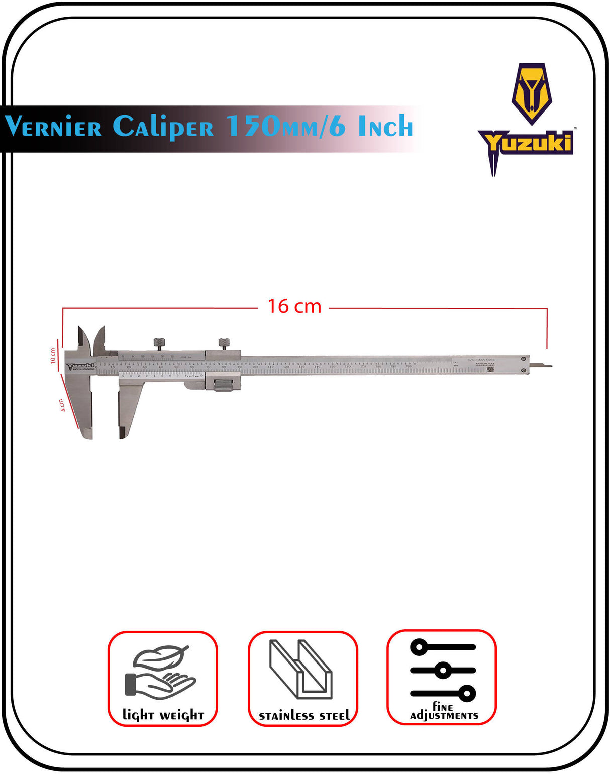 Vernier Caliper 150mm/6 Inch